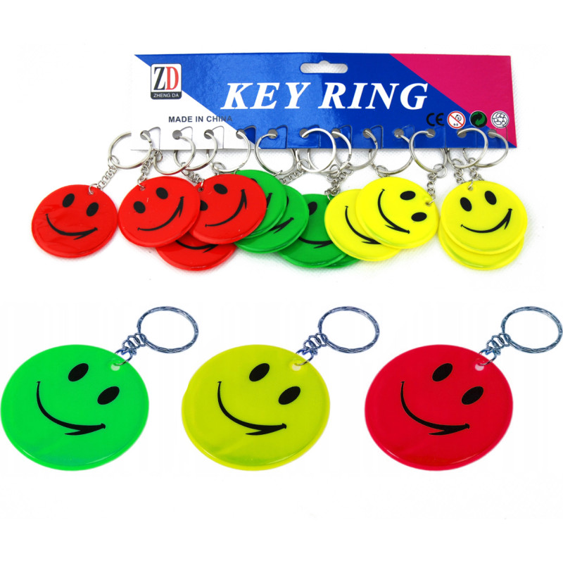 Heijastava avaimenperä – Emoji 12 kappaletta