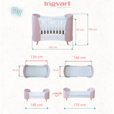 Ingvart Fly sängyn jatkopala – pidentää sängyn 166 cm mittaiseksi