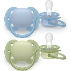Philips Avent Ultra Air silikonitutit 0–6 kk, sininen/oliivinvihreä, 2 kpl SCF091/37