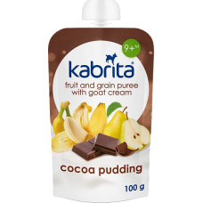 Kabrita Fruit and cereal puree with goat milk cream "Cocoa pudding" for babies from 9 months, 100g
