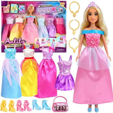 Woopie ROYAL set med 5 balklänningar, tillbehör och docka