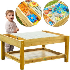 Masterkidz puinen oppimispöytä 1200L ulkoilman STEM-aktiviteetteihin + tarvikkeet