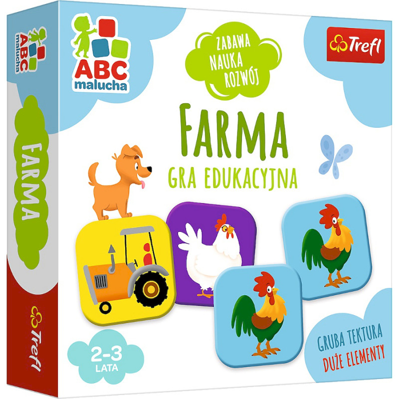 Trefl 01944 Gra Farma ABC Malucha 3+