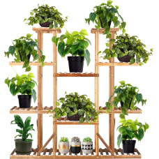 Springos Koka puķu statīvs Springos 119 cm puķu statīvs ar 9 plauktiem