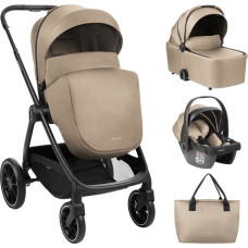 KIKKABOO 3-in-1 lastenrattaat, jossa on kantokori Modena Beige