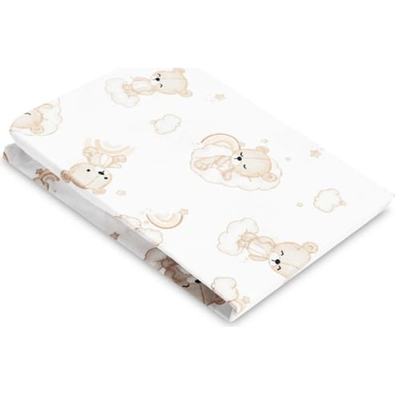 Sensillo kuviollinen lakana RAINBOW TEDDY 60 X 120 CM