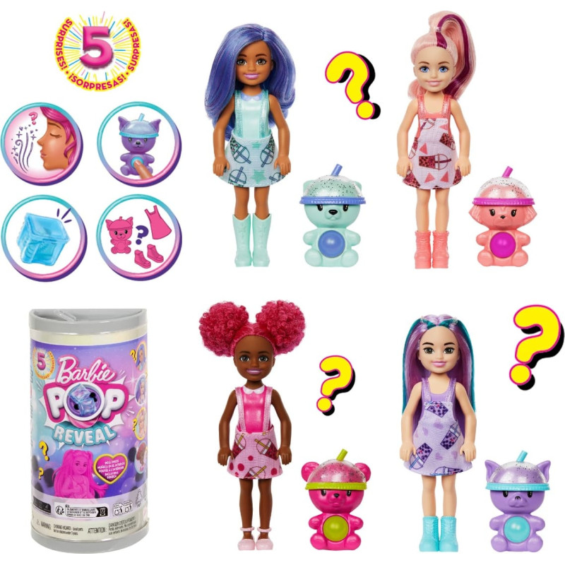Barbie Chelsea Pop! Reveal yllärinuket – boba tea -teemalla