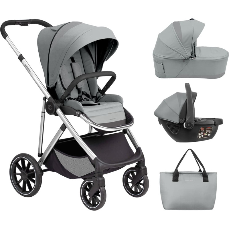 Kikkaboo yleisrattaat 3-in-1 Chiara Grey