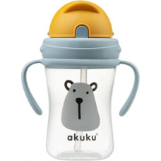 AKUKU Pudelīte ar salmiņu 9m+ 300ml BEAR A0203