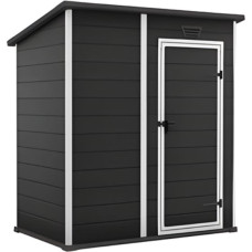 Keter puutarhavaja Essential Shed 6x4, tummanharmaa/valkoinen