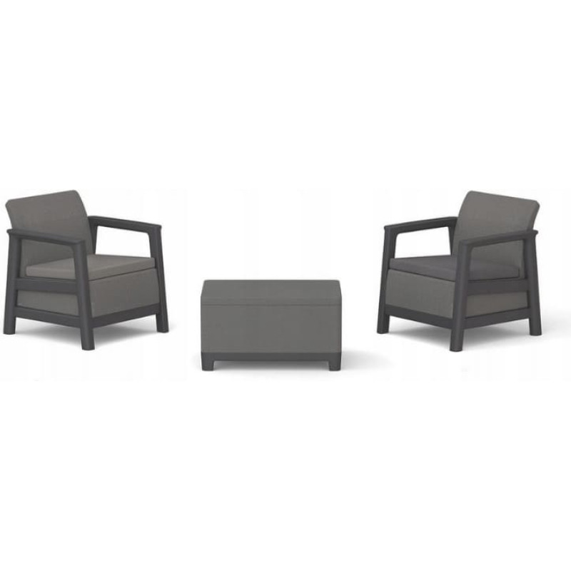 Keter Scandi Linea Balcony Set puutarhakalustesetti, harmaa