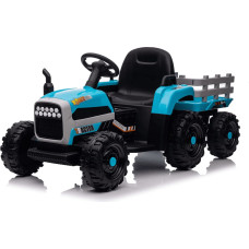 Bērnu elektriskais traktors ar piekabi HATIS, gaiši zils