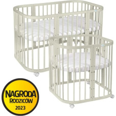 Waldin 7-in-1 muunneltava puinen pinnasänky patjalla, Olive