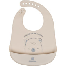 Silicone bib Bear With Me Grey