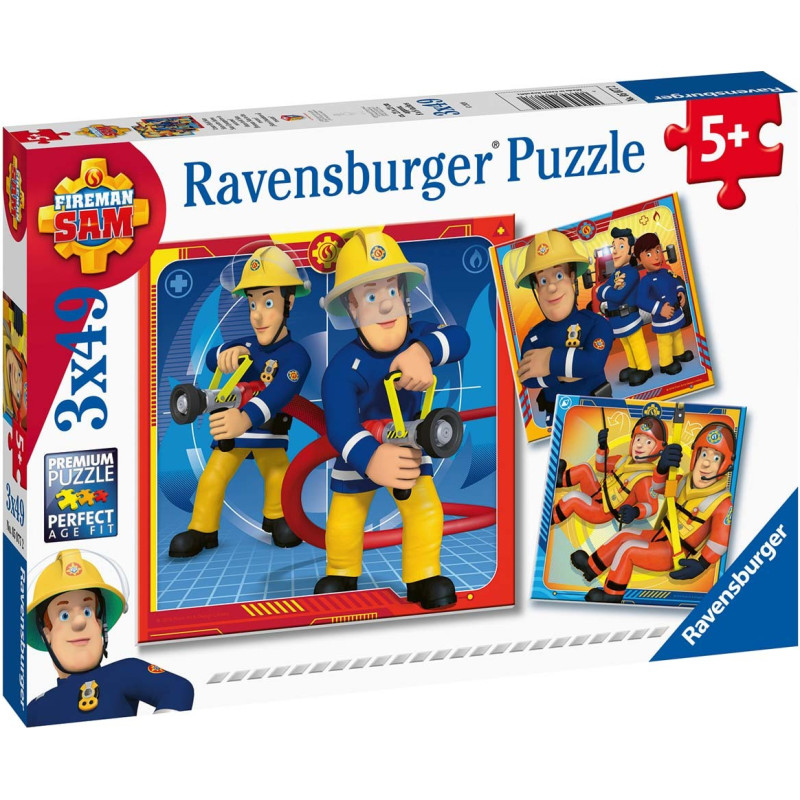 Ravensburger Puzzle Fireman Sam to the rescue!3x49p 5077