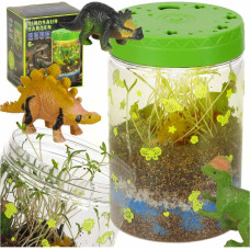 Kasvava dinosaurus-terrario LED-yövaloprojektorilla