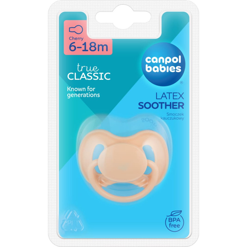 Canpol BABIES Lateksipyöreä tutti NUDE, 6–18 kk, 23/224_cre
