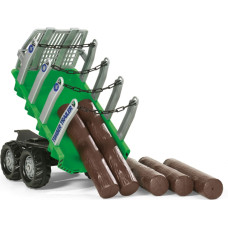 Rolly Toys 122158 Rolly-Timber vihreä perävaunu puun kuljetukseen, kaksiakselinen