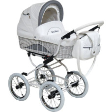 Baby Fashion SCARLETT Universal stroller 3in1, BW-6 White-Grey