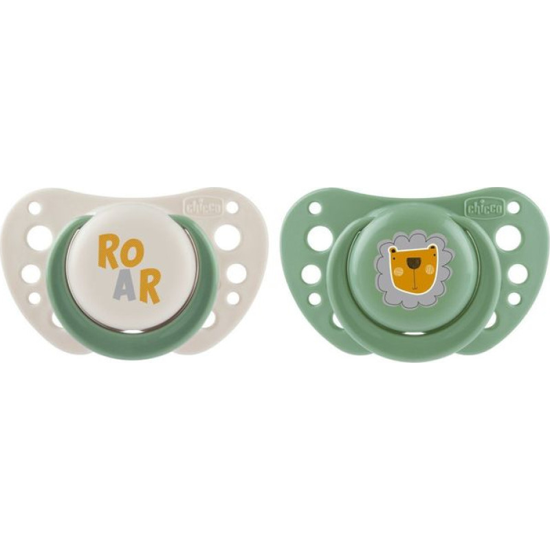 Chicco 171514 PF AIR SILICONE pacifier 2-6M 2PCS GREEN