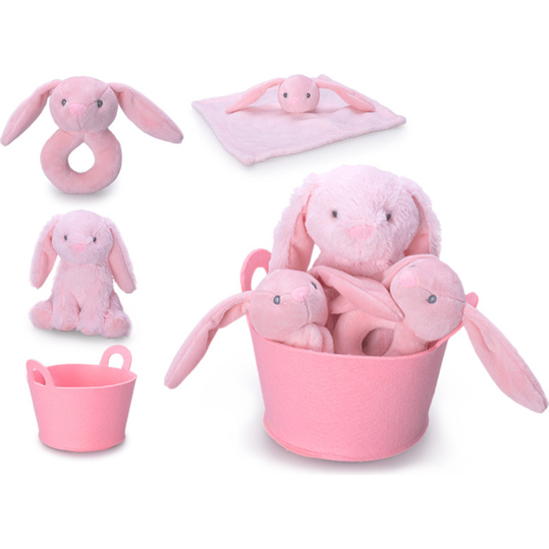 Pro Kids pehmolelu / Helistin  - 01254 - BUNNY set - PINK - Koko 20 cm