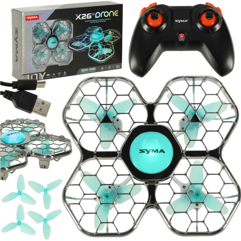 Syma X26PRO 2.4GHz Wi-Fi RC lennokki, musta