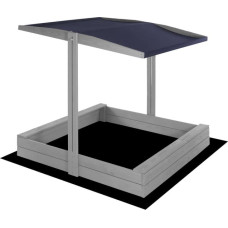 Springos puinen hiekkalaatikko katoksella ja penkeillä, 120×120 cm (SBP120RSET01)