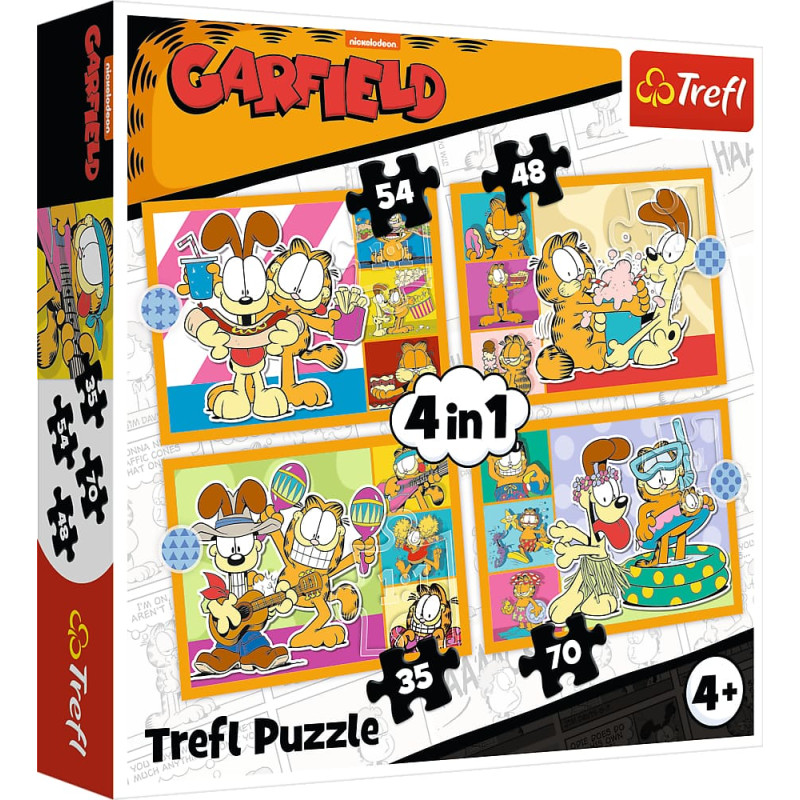 Trefl palapelisarja ”Garfield” – 4 yhdessä