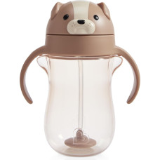 Munchkin any angle straw cup 296ml Dog Beige