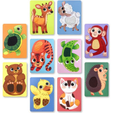 Dodo Baby toys Tactile Montessori Flashcards "Baby animals"