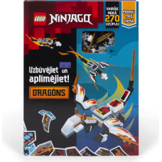 LEGO NINJAGO Aktivitāšu grāmata "Konstruē un būvē: Pūķi" (Latviešu valodā)