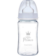 CANPOL BABIES ROYAL BABY pudelīte 240ml ar silikona knupi 3m+ 35/234_blu