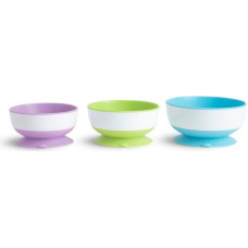 MUNCHKIN bļoda ar piesūcekni Suction Bowls 3gb.  232355 (051750)