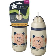 TOMMEE TIPPEE thermos-krūzīte INSULATED STRAW 266ml, 12m+, grey, 447824 ATLAIDE