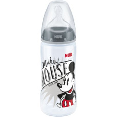 NUK Firs Choice PP MICKEY pudele ar temperatūras kontroles indikatoru 300ml un silikona knupīti 6-18m SK66 10741019 ATLAIDE