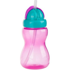 CANPOL BABIES Pudele ar salmiņu 12m+ 270ml 56/109 rozā ATLAIDE