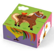 VIGA koka kluču puzle FARM ANIMALS 4gb. 50835