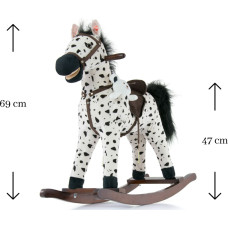 MILLY MALLY Bērnu šūpuļzirgs MUSTANG BLACK DOT