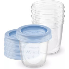 PHILIPS AVENT trauki ar vāciņiem krūts piena/ēdiena uzglabāšanai 180ml 5gab, SCF619/05