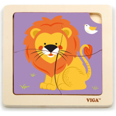 VIGA koka puzle LION 18m+ 4elem., 51316