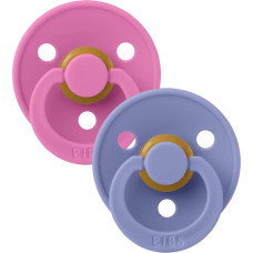BIBS Colour Māneklis no dabiskā kaučuka Bubblegum/ Peri 0-6m 2gb.
