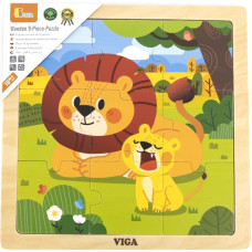 Viga 44627 Puzzle na podkładce 9 elementów - lew