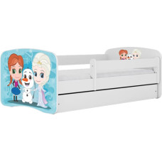 KOCOT KIDS gulta bez atvilktnes ar matraci BABYDREAMS white Frozen 180x80cm