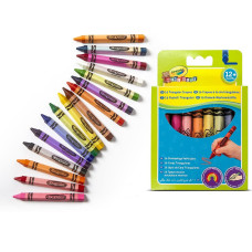 Crayola MINIKIDS trīsstūrveida krītiņi 16 gb.