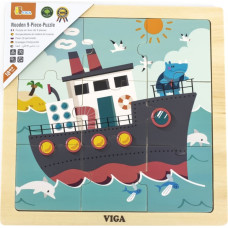 Viga 44630 Puzzle na podkładce 9 elementów - statek