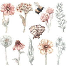 Pastelowe Lovesticker wildflowers set I