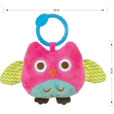 Milly Mally Plush hanging toy - Happy owl - 2552 PINK