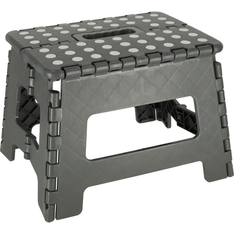 Neslīdošs saliekamais taburete 22cm tumši pelēks