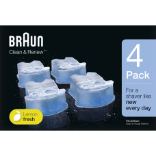 Braun maināmas kasetnes ar tīrīšanas šķidrumu  skuvekļiem Clean&Renew - CCR3+1