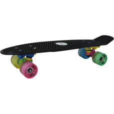 No Rules Skateboard fun NEON skrituļdēlis ar gaismiņām, melns - AU 293